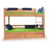 Dětská poschoďová postel - palanda DOMINO D856/BC nízká, masiv buk (Typ žebříku - palandy 03. Žebřík krátký, Výběr provedení - moření 01.Buk cink - lak)