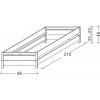 1281 2 rozkladaci postel konny 90x200 masiv smrk