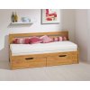 Rozkládací postel s úložným prostorem TANDEM KLASIK, 90x200 (Materiál postelí BMB 15. Ořech natur)