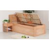 Zvýšená postel - jednolůžko s úložným prostorem VALENCIA senior 90x200, masiv buk (Volba typu roštů Čelní výklop, Výběr moření buku 01. Buk cink - přírodní)