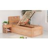 Zvýšená postel - jednolůžko s úložným prostorem VALENCIA senior 90x200, masiv buk (Volba typu roštů Čelní výklop, Výběr moření buku 01. Buk cink - přírodní)