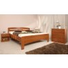 Zvýšená postel z masivu  EVITA 6,  160x200, 180x200, masiv buk (01-Ložná plocha 180x200 cm, Povrchová úprava KC 70. Lak - odstín čokoláda)