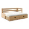 Rozkládací postel s úložným prostorem FLEXI A, pravá, lamino (Provedení MONARC 8. Ořech)