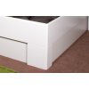 Zvýšená postel s úložným prostorem VAREZZA 5 senior 160x200, 180x200, masiv buk, bílá (01-Ložná plocha 180x200 cm, Materiál boxu 02. Dřevěný úložný prostor, Volba typu roštů Čelní výklop)