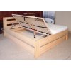 Postel dvoulůžko s úložným prostorem SENÁTOR, masiv buk (01-Ložná plocha 180x200 cm, Moření BW - buk Buk lak wenge / buk lak wenge, Volba typu roštů Čelní výklop)
