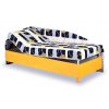 Čalouněná postel s čely a úložným prostorem Roman (01-Ložná plocha 90x200 cm, Výběr čalounění PKD MF-AO, Čalouněné postele - orientace Levé provedení)