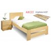 Jednolůžková postel s roštem Jirka, 80x200, 90x200, masiv buk (01-Ložná plocha 90x200, Moření BW - buk wenge, Výška rámu 02. 45 cm)