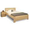 Zvýšená postel z masivu Rita, 120x200, 140x200, masiv buk (01-Ložná plocha 140x200 cm, Moření BW - buk wenge, Výška rámu 03. 50 cm)
