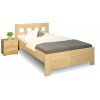 Zvýšená postel z masivu Rocco, 120x200, 140x200, masiv buk (01-Ložná plocha 140x200 cm, Moření BW - buk wenge, Výška rámu 03. 50 cm)