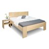 Zvýšená postel z masivu Dan, 120x200, 140x200, masiv buk (01-Ložná plocha 140x200 cm, Moření BW - buk wenge, Výška rámu 03. 50 cm)