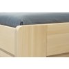 Zvýšená postel z masivu Riči, 80x200, 90x200, masiv buk (01-Ložná plocha 90x200, Moření BW - buk wenge, Výška rámu 03. 50 cm)