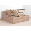 Postel s úložným prostorem MARIKA, lamino, 160x200, 180x200 cm (02-Šířka postele 6-Šířka 180cm, Materiál postelí BMB 15. Ořech natur, Volba typu roštů Čelní výklop)