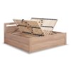 Postel s úložným prostorem MARIKA, lamino, 160x200, 180x200 cm (02-Šířka postele 6-Šířka 180cm, Materiál postelí BMB 15. Ořech natur, Volba typu roštů Čelní výklop)