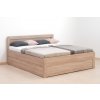 Postel s úložným prostorem MARIKA-oblá, lamino, 160x200, 180x200 cm, čelní výklop (02-Šířka postele 6-Šířka 180cm, Materiál postelí BMB 15. Ořech natur)