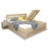 Manželská postel s úložným prostorem  Pegas 160x220 (Volba typu roštů Čelní výklop, Výběr materiálu LRM 12. Antracit)