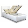 Čalouněná postel s úložným prostorem Crissy, 90x200, bílá (Výběr matrace PKD 07. Matrace Lifty Latex)