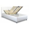 Čalouněná postel s úložným prostorem Crissy, 140x200, bílá (Výběr matrace PKD 07. Matrace Lifty Latex)