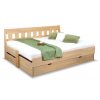Rozkládací postel ARLETA TWIN - lavice, masiv buk, 90-160x200cm (Varianta úložného prostoru S úložným prostorem, Výběr moření HP 07. Bílá)