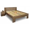 Zvýšená postel z masivu ROSA, masiv smrk (01-Ložná plocha 180x200 cm, Moření BW - smrk wenge, Výška rámu 03. 50 cm)