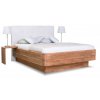 Manželská postel FANTAZIE Grande F306, masiv buk (Volba typu roštů Čelní výklop, Výběr moření buku BSB-Stříbrnošedá)