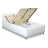 Zvýšená čalouněná postel s úložným prostorem Lyoneta, 90x200, bílá (Výběr matrace PKD 07. Matrace Lifty Latex)