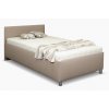Zvýšená čalouněná postel s úložným prostorem Lyoneta, 120x200, hnědá