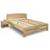 Dřevěná postel dvoulůžko Justina, masiv dub (01-Ložná plocha 180x200 cm, Výška rámu 02. 45 cm)
