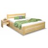 Dřevěná postel Hanka, s úložným prostorem, masiv borovice (01-Ložná plocha 180x200 cm, Grossmann GRS moření Přírodní lak, Volba typu roštů Čelní výklop)