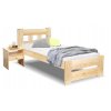 Dřevěná postel jednolůžko Barča, masiv borovice (Grossmann GRS moření Přírodní lak)
