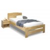 Dřevěná postel jednolůžko Justina, masiv dub, 120x200 (Výška rámu 02. 45 cm)