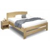 Dřevěná postel jednolůžko Justina, masiv dub,140x200 (Výška rámu 02. 45 cm)
