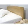 Postel jednolůžko s úložným prostorem Justina, masiv dub, 140x200 (Volba typu roštů Čelní výklop, Výška rámu 02. 45 cm)