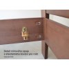 Dřevěná postel z masivu Kleopatra 1, 160x200, 180x200, masiv buk (01-Ložná plocha 180x200 cm, Povrchová úprava KC 70. Lak - odstín čokoláda)