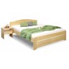 Dřevěná postel jednolůžko LADA, masiv borovice, 120x200 (Grossmann GRS moření Přírodní lak)