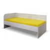 Zvýšená postel s bočnicí Katty, 90x200 cm - Levá (Výběr materiálu LRM 12. Antracit)