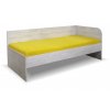 Zvýšená postel s bočnicí Katty, 90x200 cm - Pravá (Výběr materiálu LRM 12. Antracit)
