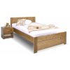 Jednolůžková postel Mark, 120x200, masiv smrk (Moření BW - smrk wenge, Výška rámu 02. 45 cm)
