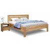 Zvýšená postel z masivu Klementin, masiv buk (01-Ložná plocha 180x200 cm, Barevné provedení HappyBed - buk 15.Lak - Eben, Výška rámu 03. 50 cm)