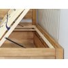 Zvýšená postel s úložným prostorem Klementin, 120x200, masiv buk (Barevné provedení HappyBed - buk 15.Lak - Eben, Volba typu roštů Laťový rošt NV, Výška rámu 03. 50 cm)