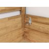 Zvýšená postel s úložným prostorem Klementin, 120x200, masiv buk (Barevné provedení HappyBed - buk 15.Lak - Eben, Volba typu roštů Laťový rošt NV, Výška rámu 03. 50 cm)