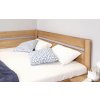 Zvýšená postel z masivu Academia, masiv buk, Levá (01-Ložná plocha 180x200 cm, Barevné provedení HappyBed - buk 15.Lak - Eben, Výška rámu 03. 50 cm)
