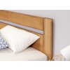 Zvýšená postel z masivu Academia, 140x200, masiv buk, Levá (Barevné provedení HappyBed - buk 15.Lak - Eben, Výška rámu 03. 50 cm)