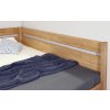 Postel s úložným prostorem Academia, masiv buk, 140x200, Pravá (Barevné provedení HappyBed - buk 15.Lak - Eben, Volba typu roštů Laťový rošt NV, Výška rámu 03. 50 cm)