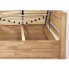 Postel s úložným prostorem Academia, masiv buk, 140x200, Pravá (Barevné provedení HappyBed - buk 15.Lak - Eben, Volba typu roštů Laťový rošt NV, Výška rámu 03. 50 cm)
