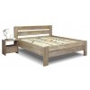 Zvýšená postel dvoulůžko z masivu Primátor, masiv buk (01-Ložná plocha 180x200 cm, Barevné provedení HappyBed - buk 15.Lak - Eben, Výška rámu 03. 50 cm)