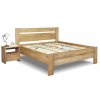 Zvýšená postel dvoulůžko z masivu Orfeus, masiv buk (01-Ložná plocha 180x200 cm, Barevné provedení HappyBed - buk 15.Lak - Eben, Výška rámu 03. 50 cm)