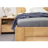 Zvýšená postel dvoulůžko z masivu Orfeus, masiv buk (01-Ložná plocha 180x200 cm, Barevné provedení HappyBed - buk 15.Lak - Eben, Výška rámu 03. 50 cm)