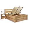 Postel s úložným prostorem Orfeus, masiv buk, 140x200 (Barevné provedení HappyBed - buk 15.Lak - Eben, Volba typu roštů Laťový rošt NV, Výška rámu 03. 50 cm)
