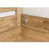 Postel s úložným prostorem Orfeus, masiv buk, 140x200 (Barevné provedení HappyBed - buk 15.Lak - Eben, Volba typu roštů Laťový rošt NV, Výška rámu 03. 50 cm)