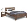 Postel z masivu Trinity, 140x200, masiv dub (Barevné provedení HappyBed - dub Vosk - Světlý ořech, Výška rámu 03. 50 cm)